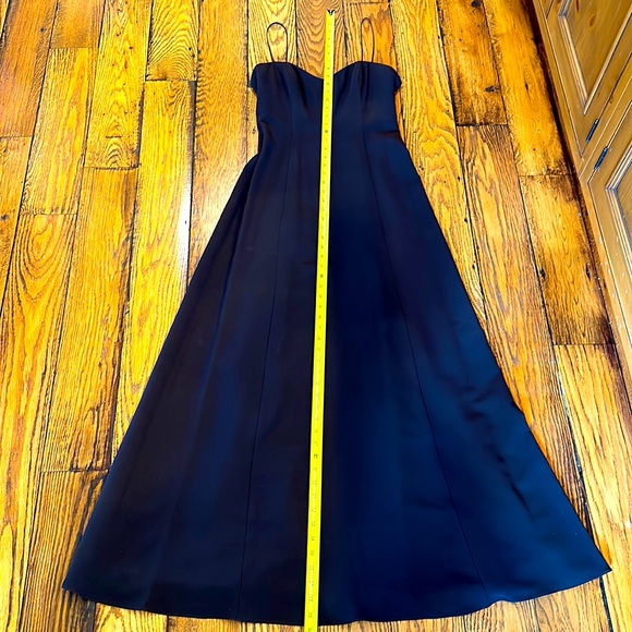 ANNA B CHOCOLATE BROWN SILK LONG DRESS WITH SPAGHETTI STRAPS IN SIZE 6 - Picture 6 of 8